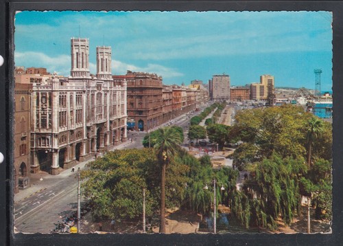 Cartolina cagliari via roma - via, e