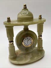 Raro orologio da tavolo scrivania in giada verde naturale arredamento casa #27