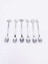 Set 6 cucchiaini Caffè THUN Pioggia di colori In Acciaio Decoro Farfalla