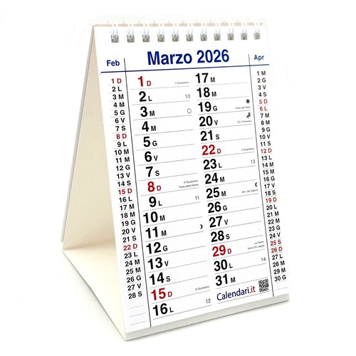 Calendario 2026 tavolo - calendario,