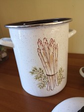 Pentola vintage in metallo smaltato