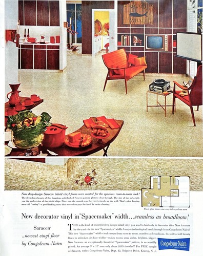 Mid century moderno soggiorno - mid-century,