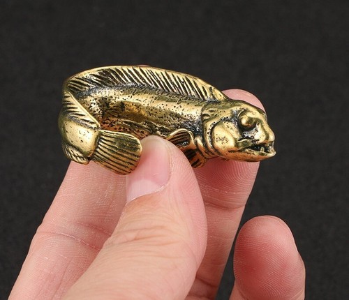 Scultura ottone pesci di - in,
