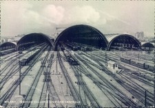 r144 cartolina  milano citta'  imbocco galleria stazione centrale