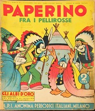 PAPERINO FRA I PELLIROSSE – GLI ALBI D’ORO N. 33 – 15 DICEMBRE 1939 – A.P.I.