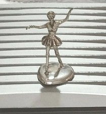 STATUINA MINIATURA VINTAGE   ARGENTO 800 BALLERINA SULLE PUNTE DA COLLEZIONE