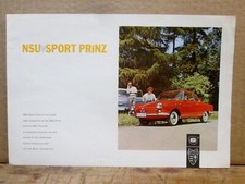1960 NSU SPORT PRINZ DEALER BROCHURE, 4 pgs, 7 7/8" x 11 3/4"