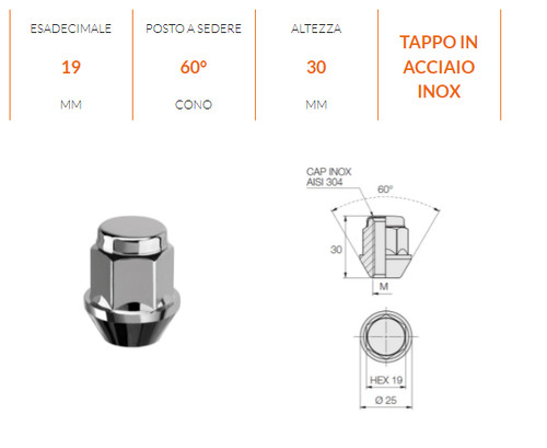 N300 dado ruote oem m12 - m12, x