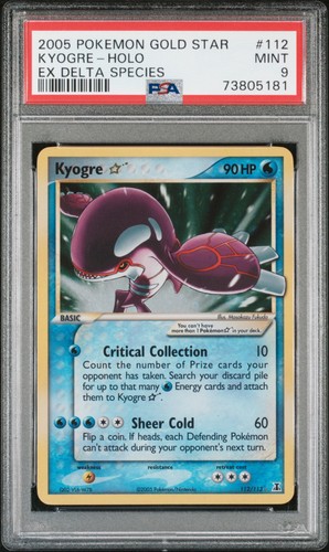 Kyogre gold star 112 - star, psa