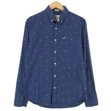 Camicia Hollister Uomo Blu Geo