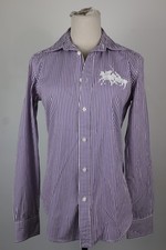 RALPH LAUREN SPORT CAMICIA DONNA 6 WOMAN SHIRT CASUAL VINTAGE COTONE BIG LOGO