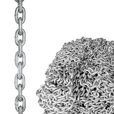 Catena calibrata in acciaio zincato per verricelli salpa ancora Ø 6mm 8mm 10mm