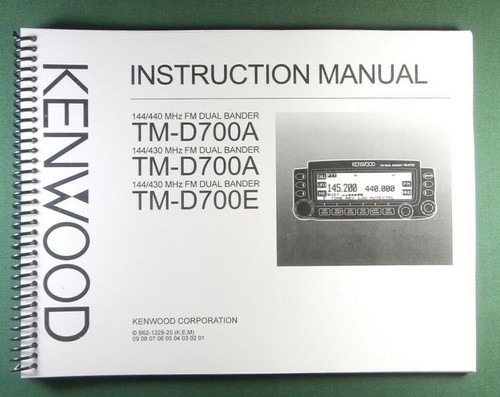Kenwood d700a manuale - kenwood, tm-d700a/e