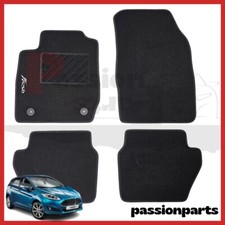TAPPETI FORD FIESTA DAL 2012 AL 2017 IN MOQUETTE CON RICAMO E 2 FISSAGGI TONDI