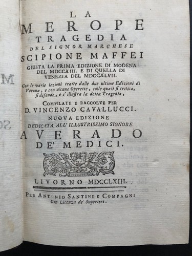 Maffei scipione merope - la,