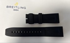 Cinturino orologio Breitling 22mm-20mm in gomma nera per modello Avenger