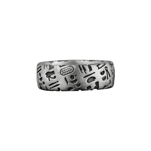 Anello fascia argento - a,