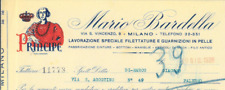 Fattura int. PRINCIPE di MARIO BARDELLA, Guarnizioni in Pelle. Milano 1936