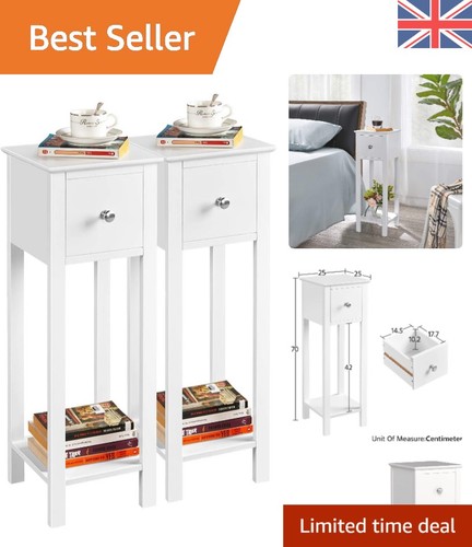 Elegante set comodini bianco - set,
