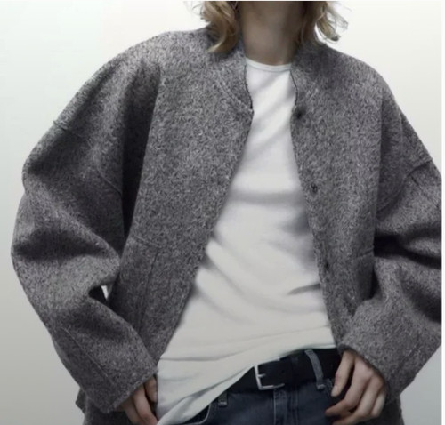 Zara oversized bomber jacket - oversized,