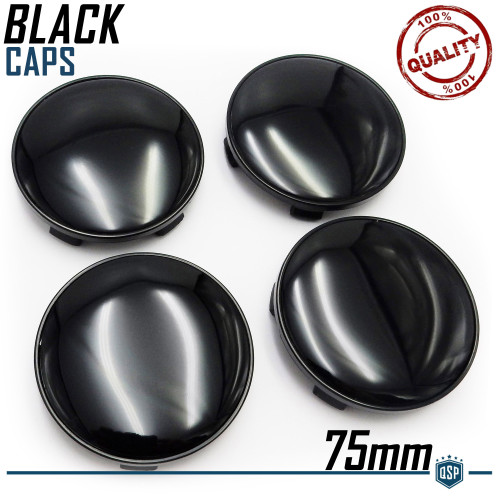 Tappi coprimozzo 75mm nero - tappi,