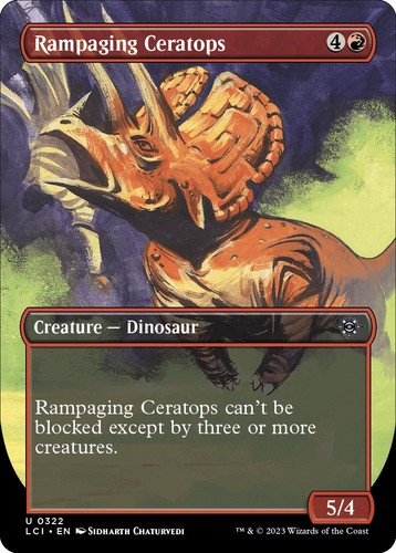 Rampaging ceratops senza - ceratops, (senza