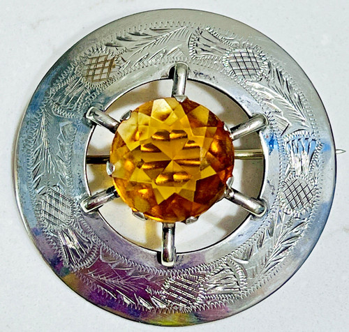 Antica spilla placcato - , argento