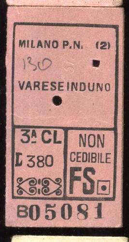 Biglietto treno ferrovia - treno,