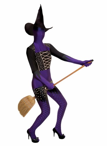 Costume strega viola - viola, morphsuit