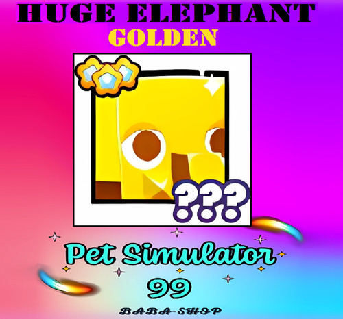 Elefante enorme dorato - enorme, 100%