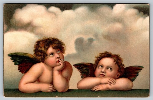 Cartolina raffaello angeli - raffaello,