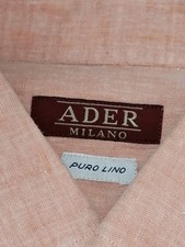 Camicia uomo puro lino Ader Milano taglia 16/42 come Barba Isaia Brioni