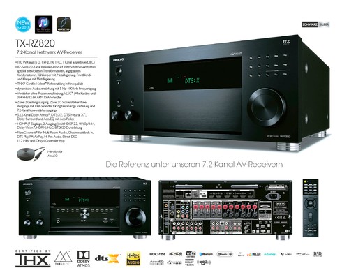 Onkyo rz820 thx - tx-rz820, atmos