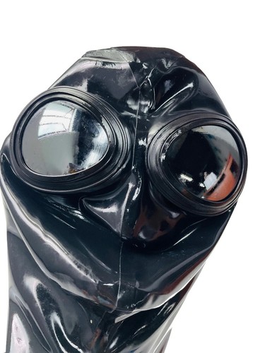Maschera gomma lattice nera