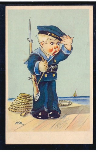 Cartolina bambino marinaio - cartolina,
