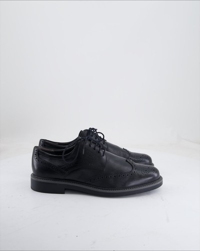 Stringate geox pelle nero - geox,