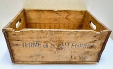 CASSA LEGNO PUBBLICITARIA ORIGINALE EPOCA BIBITA SAN PELLEGRINO ANNI 40 50S 60S