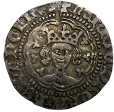 Enrico V Halfgroat, classe C, Londra Mint. Esempio eccezionale per emissione. S1773