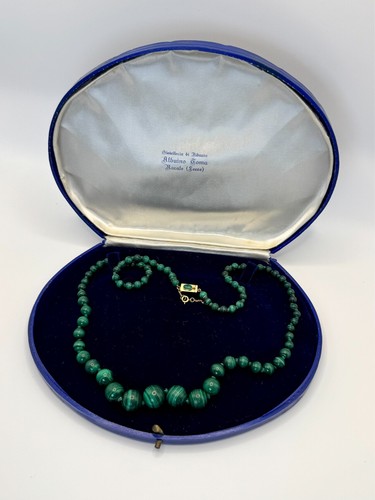 Collana malachite oro giallo - malachite,