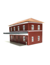 1756DM HO Stazione FS montata con pensilina illuminata come da foto scala 1:87