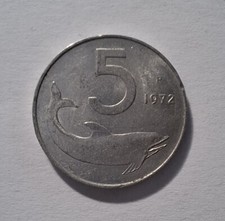 5 LIRE DELFINO 1972