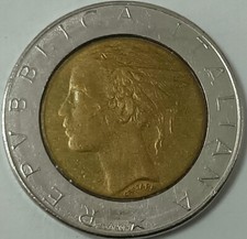 Italia moneta Repubblica del 1987 500 lire Circolata 