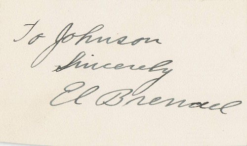Scheda autografa firmata - , ed