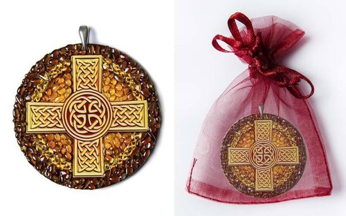 Croce celtica rimorchio amber - croce,