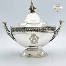 Zuppiera antica in argento sheffield ciotola legumiera silver plate alzata 800