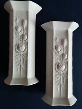 KAISER coppia Candelieri Porcellana Bisquit Bianchi FREY