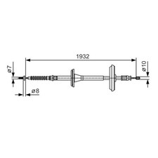 Cavo freno a mano centrale