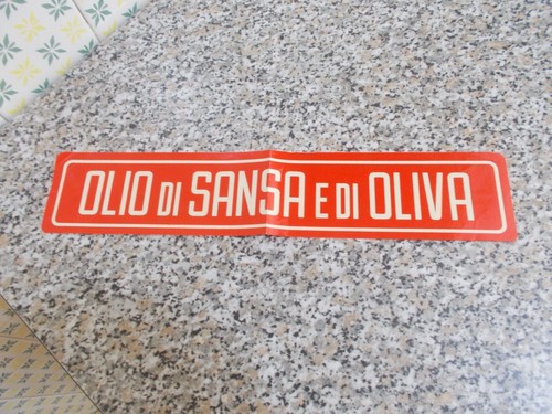 Etichetta olio sansa - sansa, e