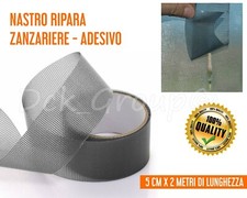 Nastro ADESIVO Ripara Zanzariere Zanzariera FIBRA VETRO Grigio 5x200 cm INSETTI