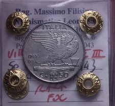 NL* VEIII Italia 50 CENTESIMI IMPERO 1943 XXI RARA *R* FDC Perizia Filisina M